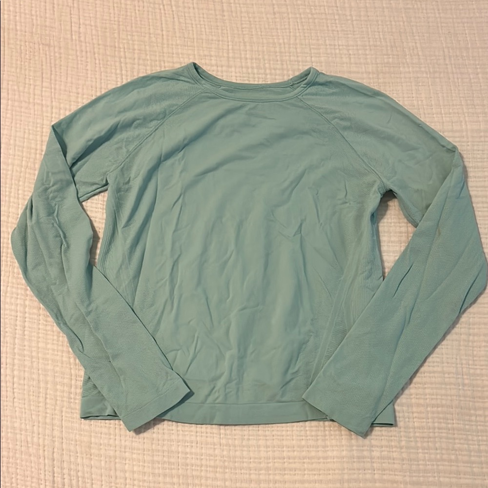 Light Blue Athletic Long Sleeve Tee Athleta